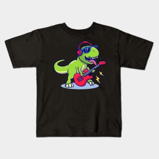 Musician dragon performing a song Kids T-Shirt